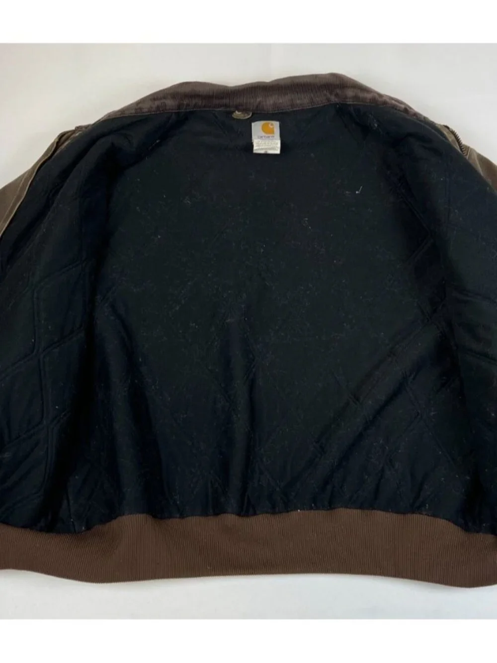 VTG Carhartt Men XLT Brown Sandstone Active Jacket Quilted Flannel Lined J14 CHT - Picture 10 of 14